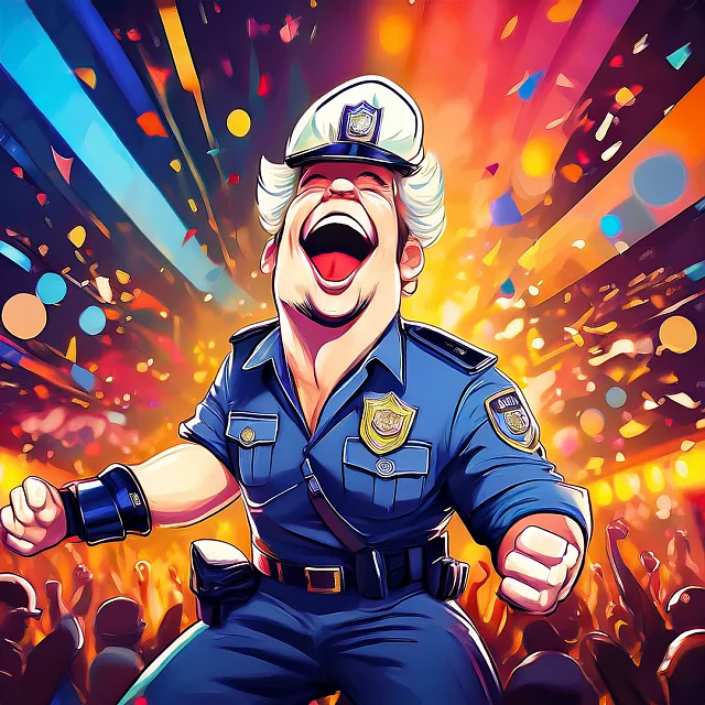 Polizei-Party_Cartoon